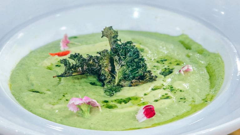 sopa, espinaca