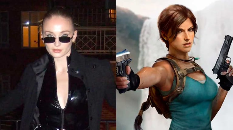 Sophie Turner y Lara Croft (Foto: Instagram @sophiet y @tombraider)