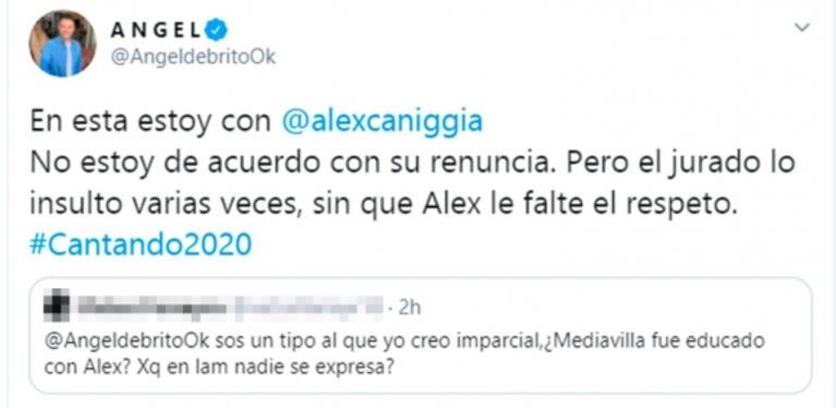 Sorpresiva definición de Ángel de Brito en la polémica de Alex y Oscar Mediavilla: "En esta estoy con Caniggia"