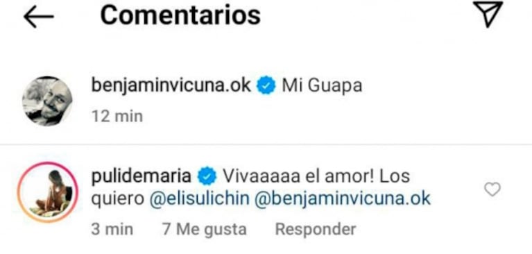 Sorpresivo comentario de Puli Demaría, amiga de Pampita y enemistada con China Suárez, en el video de Vicuña con Eli Sulichin: "Los quiero"