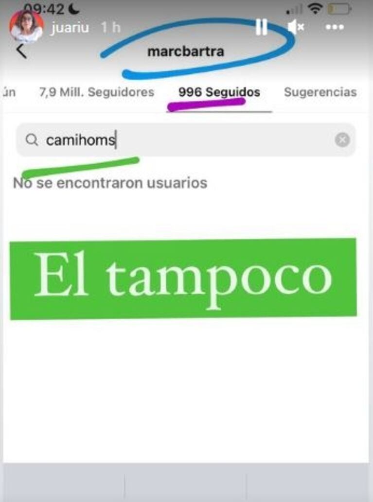 Sorpresivos "me gusta" de Camila Homs, ex de Rodrigo de Paul, al futbolista Marc Bartra: "No se siguen"