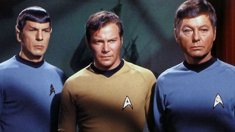Spok, el capitán Kirk y el Doctor MaCoy, los protagonistas de Star Trek original