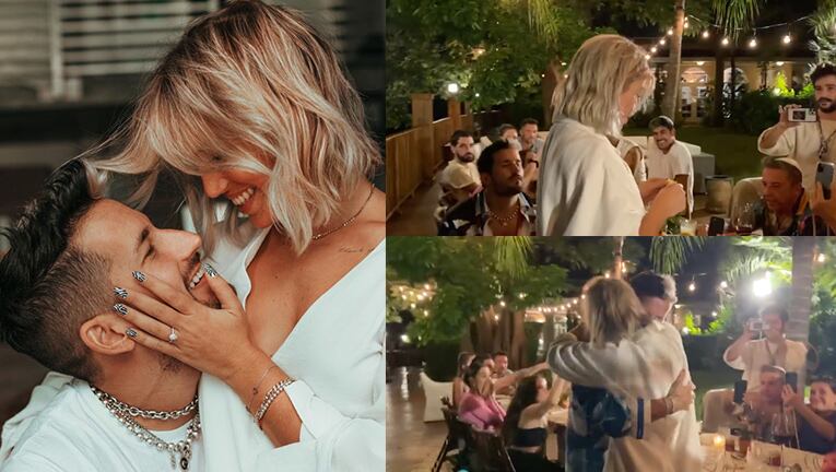 Stefi compartió el video en el que su novio le propuso casamiento.