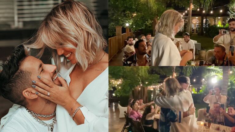 Stefi compartió el video en el que su novio le propuso casamiento.