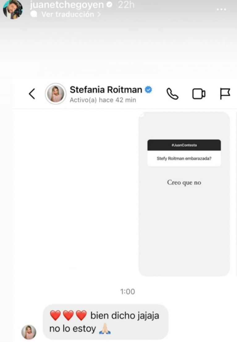 Stefi Roitman reaccionó contundente a los rumores de embarazo: "Bien dicho"