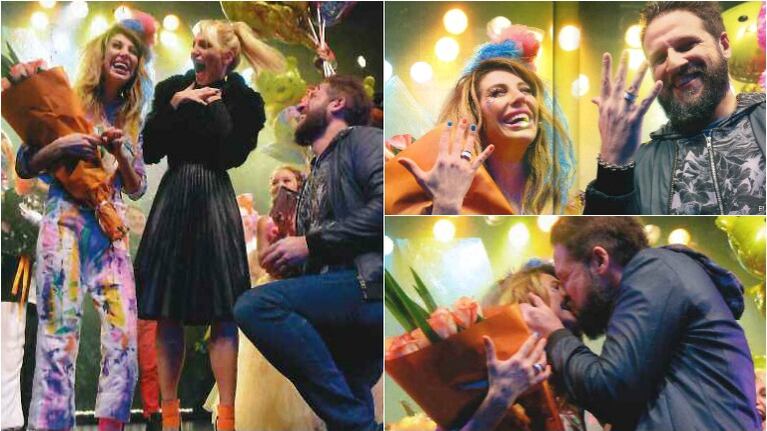 Stefy Xipolitakis se comprometió con su novio arriba del escenario. Foto: Revista Gente