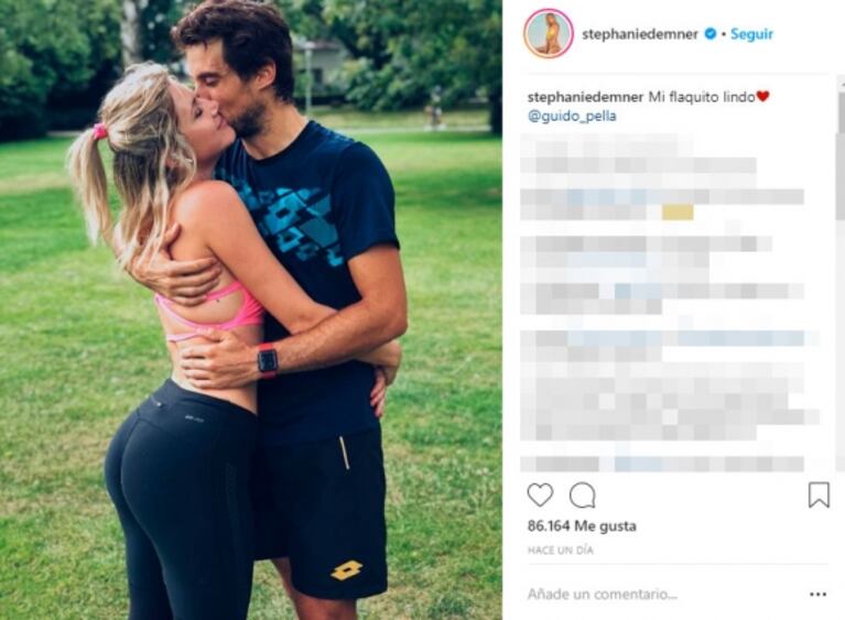 Stephanie Demner, enamoradísima de Guido Pella, a tres meses de blanquear el romance: "Mi flaquito lindo" 