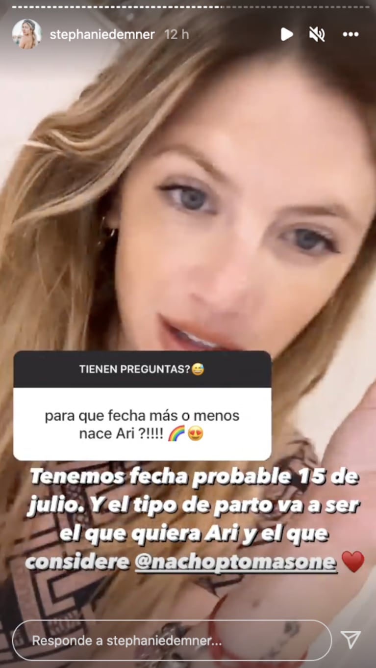 Stephanie Demner reveló cómo será su parto y cuándo nacerá su hija