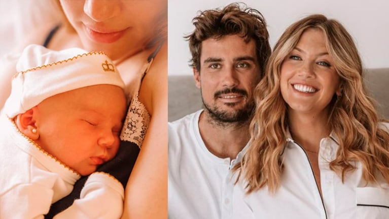 Stephanie Demner y Guido Pella mostraron la carita de su beba recién nacida.