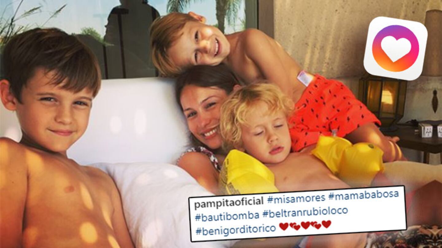 ¡Su mejor rol! Pampita, una mamá súper babosa con sus hijos.