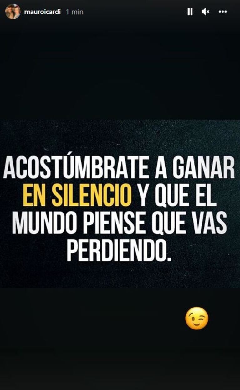 Sugestivos posteos de Icardi junto a Wanda Nara tras reabrir su cuenta de Instagram: "Acostumbrate a ganar en silencio y que el mundo piense que vas perdiendo"