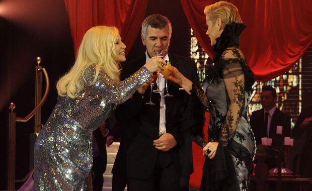 Susana, Dady y Xuxa, en el brindis. (Foto: Jennifer Rubio)