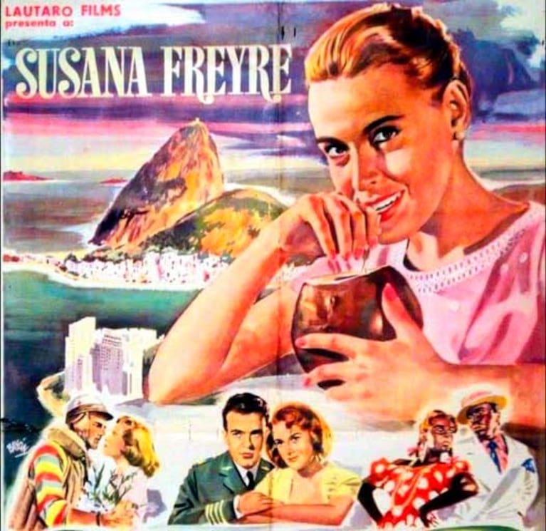 Susana Freyre en el póster de la película "Mis Amores en Río"