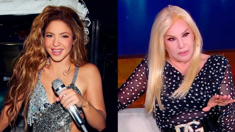 Susana Giménesz y Shakira (Fotos: captura Telefe y Instagram @shakira)