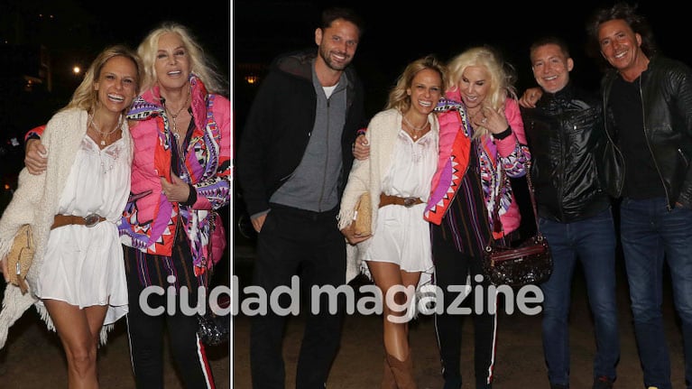 Susana Giménez, Adrián Suar, Mariana Fabbiani y Gustavo Bermúdez disfrutaron de una cena en Uruguay