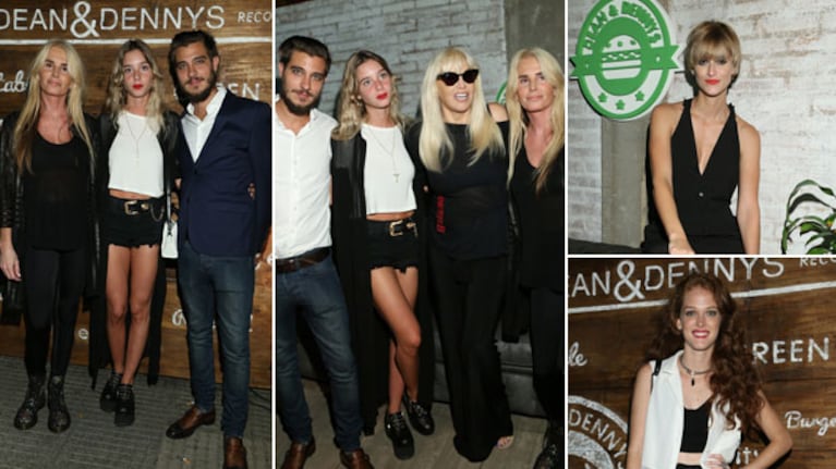 Susana Giménez con su familia y famosos, en la apertura de Dean & Dennys (Foto: Grupo Mass+)