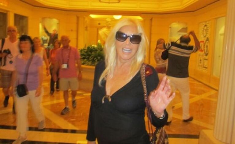 Susana Giménez, en el hotel Las Vegas. (Foto: diario Crónica)