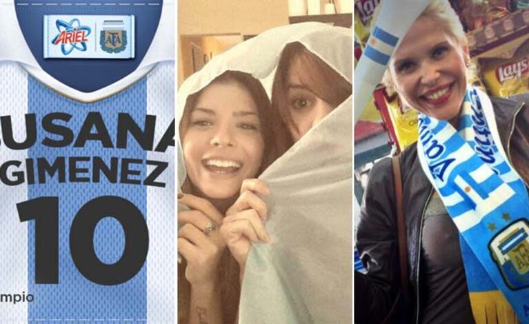 Susana Giménez, Gimena Accardi y China Suárez, y Nazarena Vélez, alentaron a la Selección en Twitter: (Fotos: Twitter)
