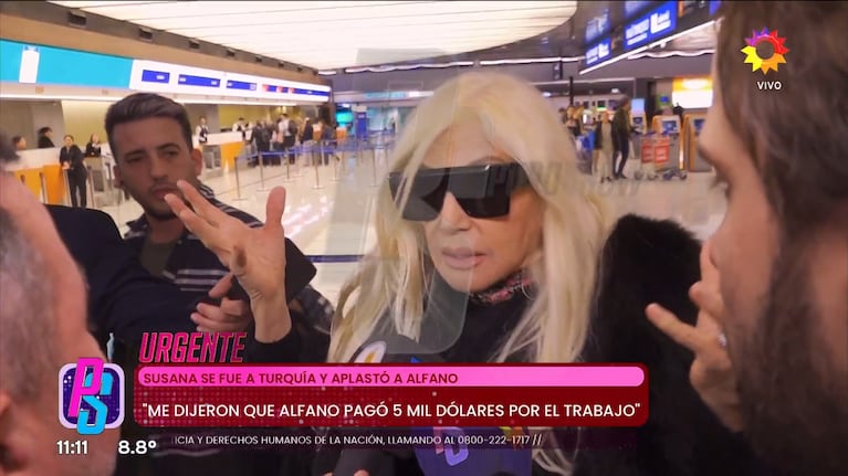 Susana Giménez habló con la prensa (Foto: captura de eltrece).
