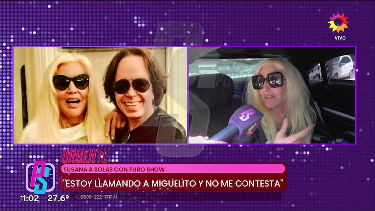Susana Giménez habló de Miguel Romano en Puro Show (Foto: captura de eltrece).