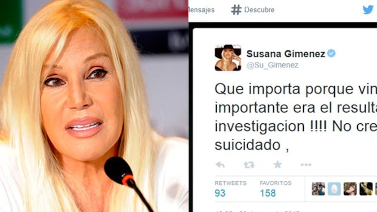Susana Giménez habló del caso Nisman. (Fotos: Web y Twitter)