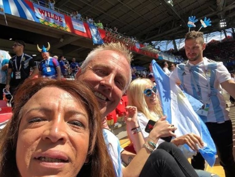 Susana Giménez, Marley y Lizy Tagliani, espectadores de lujo en el primer partido de Argentina en el Mundial de Rusia