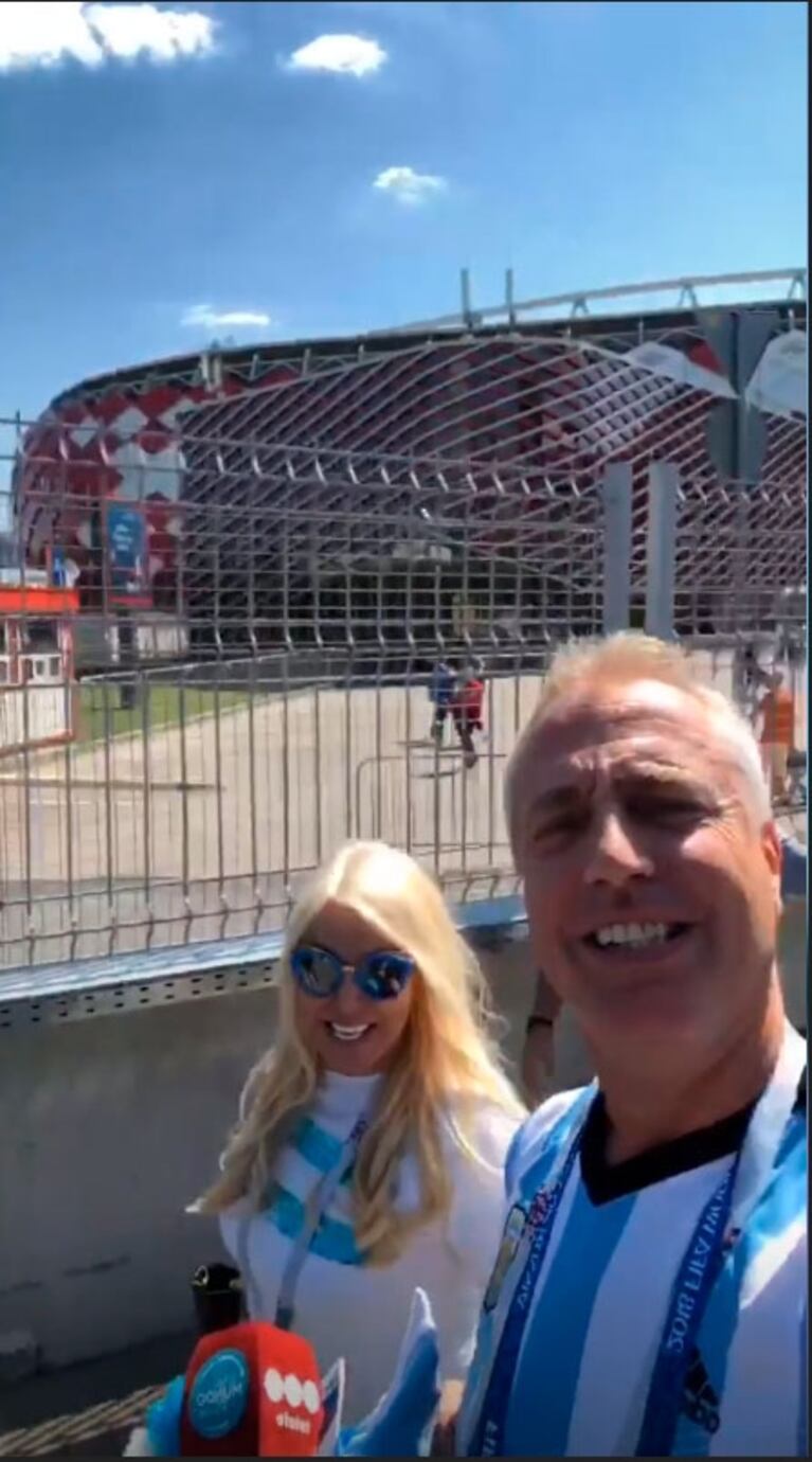 Susana Giménez, Marley y Lizy Tagliani, espectadores de lujo en el primer partido de Argentina en el Mundial de Rusia