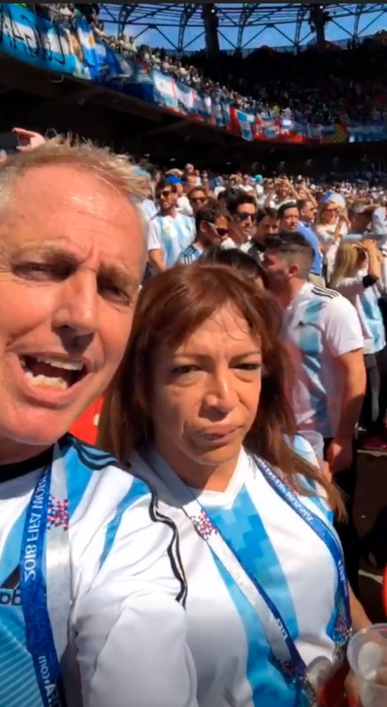 Susana Giménez, Marley y Lizy Tagliani, espectadores de lujo en el primer partido de Argentina en el Mundial de Rusia