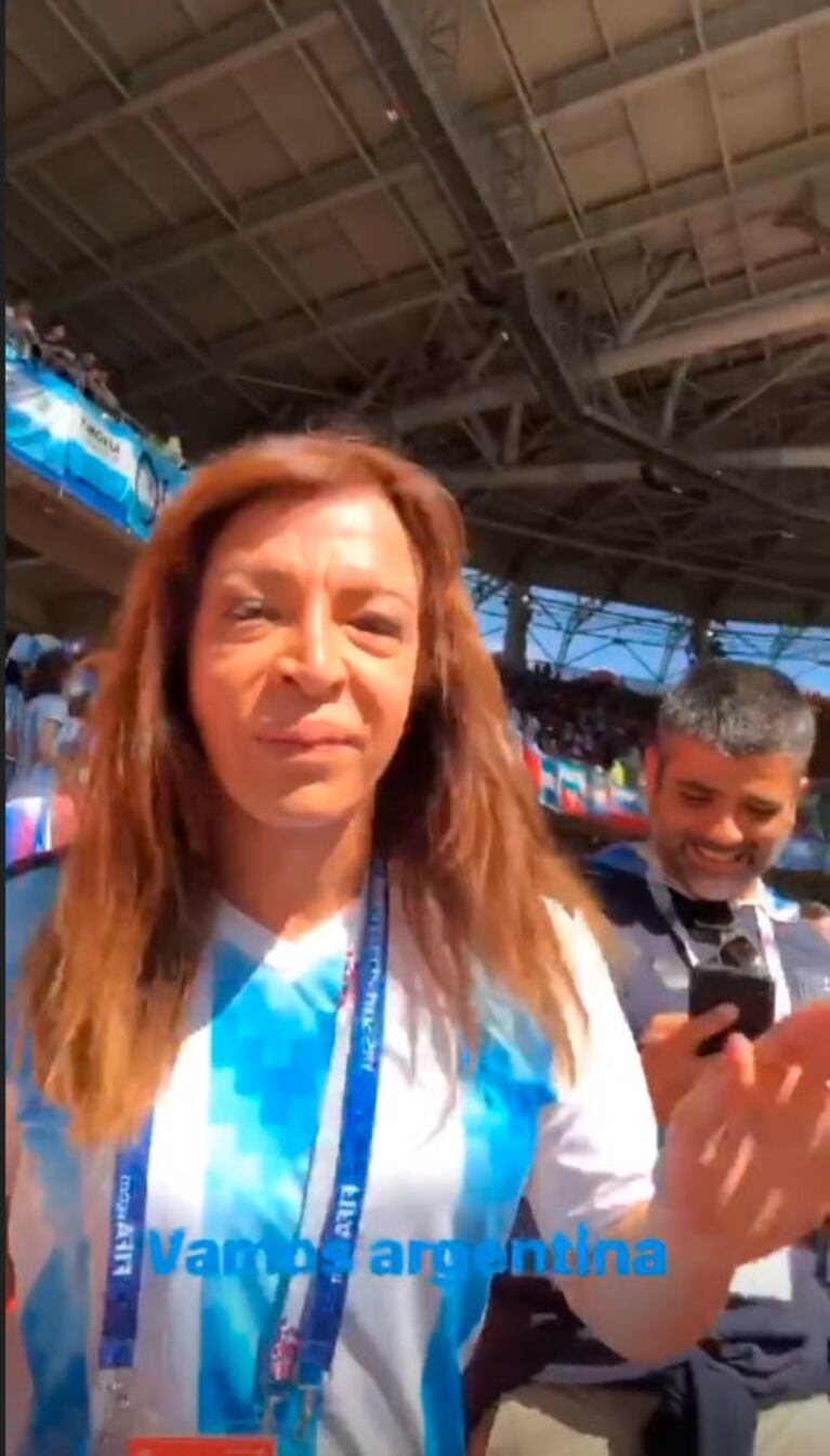 Susana Giménez, Marley y Lizy Tagliani, espectadores de lujo en el primer partido de Argentina en el Mundial de Rusia