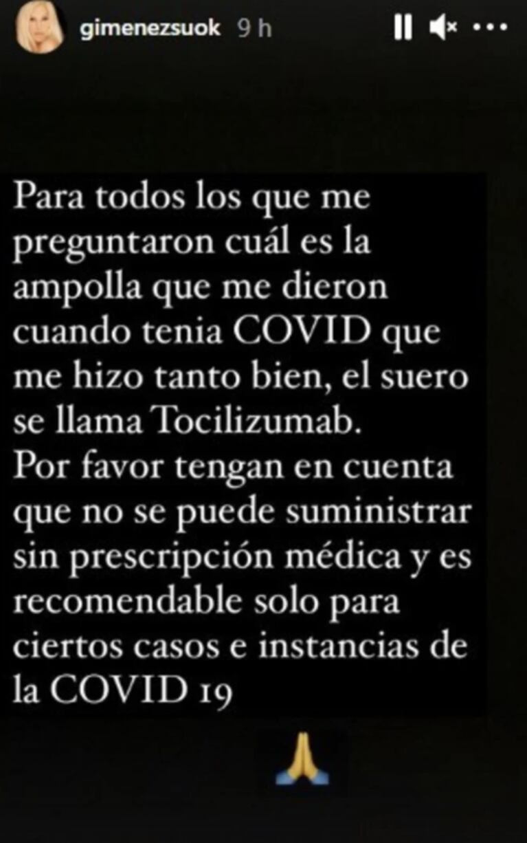 Susana Giménez reveló cuál fue el costoso medicamento que le dieron cuando tuvo covid: "Fueron inyecciones caras y fuertes"