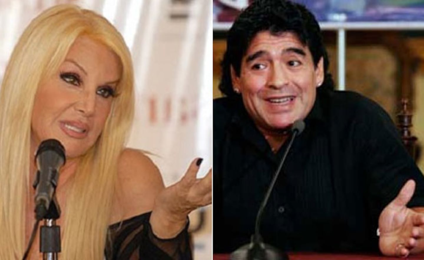 Susana Giménez y Diego Maradona, ¿paz firmada y visita al programa? (Fotos: Web).