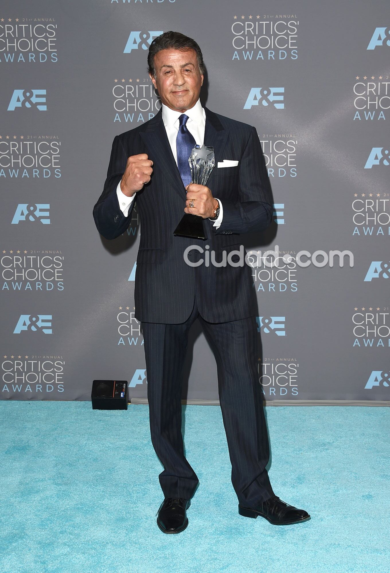 Sylvester Stallone fue uno de los ganadores de la noche (Fotos: AFP).  
