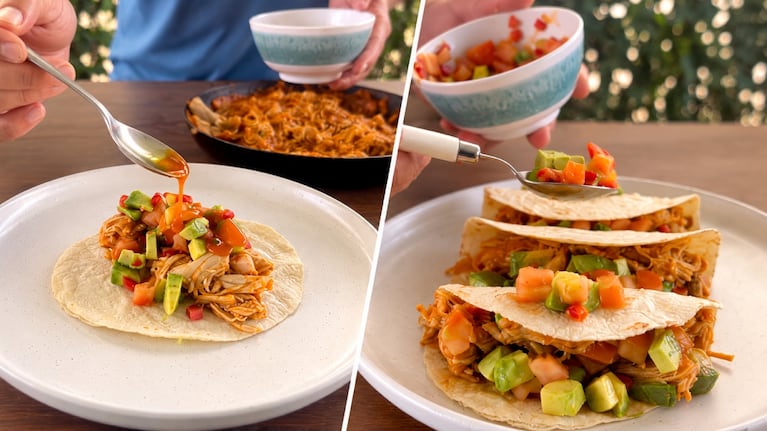 Tacos de pollo, una receta mexicana para triunfar. Foto: Cucinare TV
