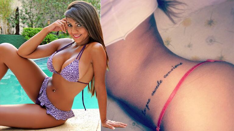 Tamara Alves lució su nuevo tatuaje en Instagram.
