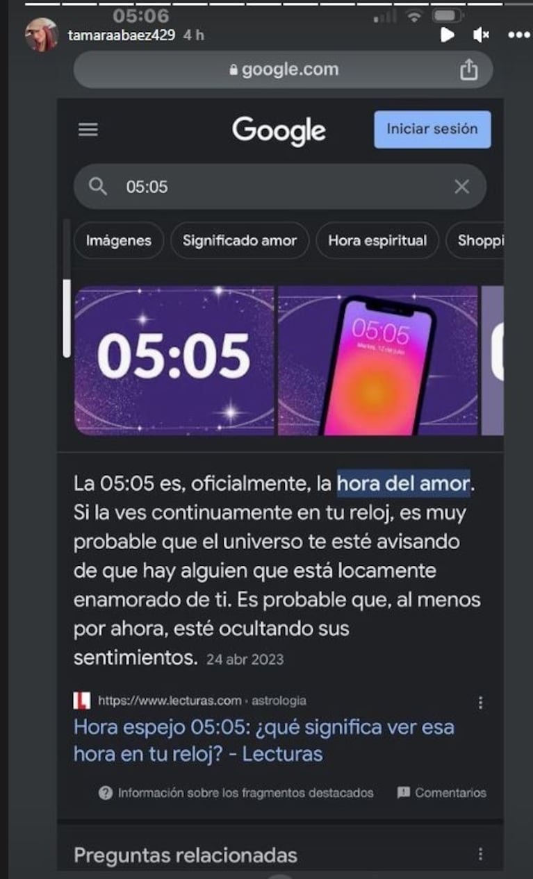 Tamara Báez blanqueó a su novio y mostró la señal del universo que la hizo creer en este amor