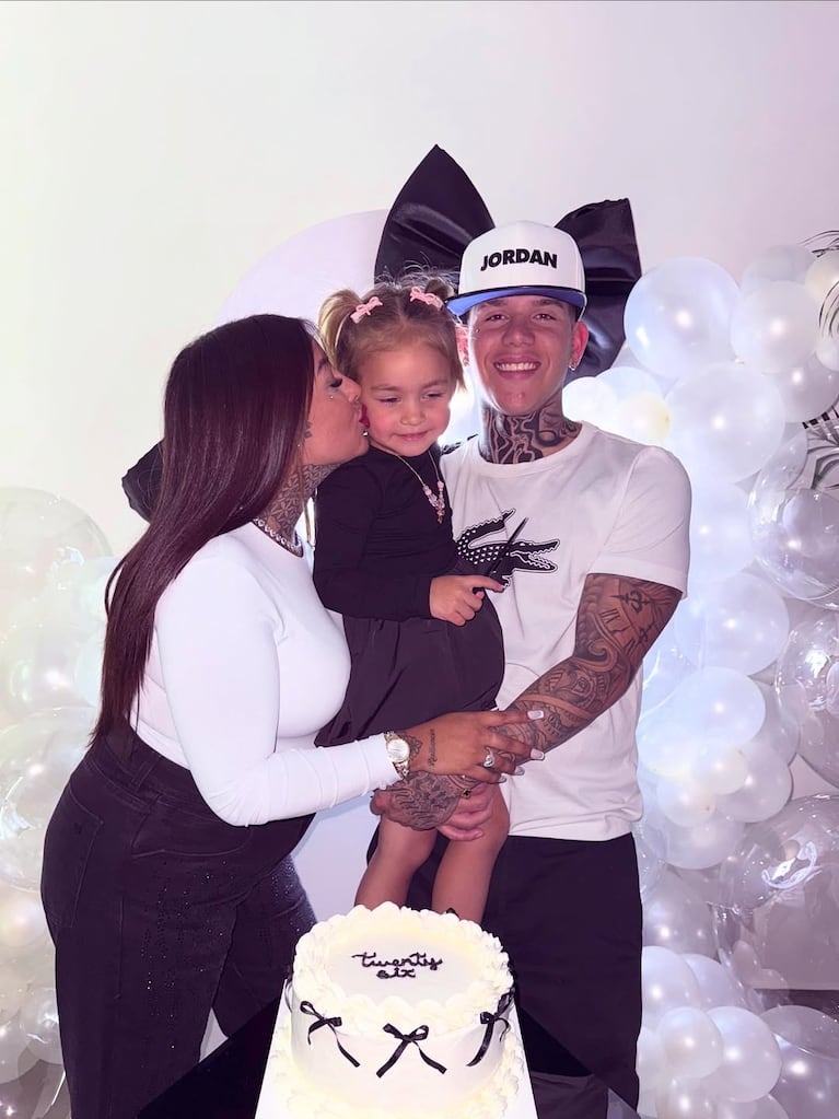 Tamara Báez con su exnovio.