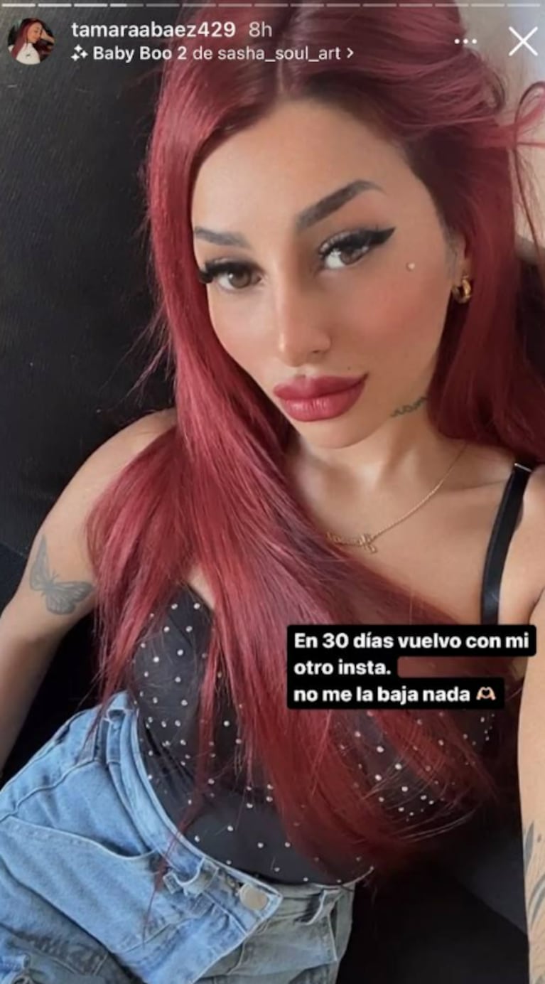 Tamara Báez contó por qué se alejó de Instagram y sorprendió a todos