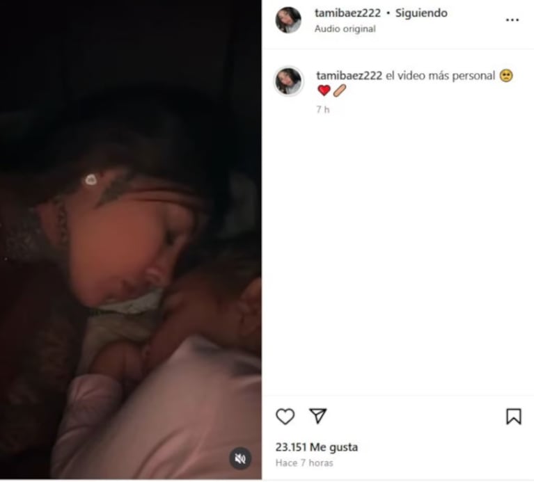 Tamara Báez, crisis personal | Créditos: Instagram @tamibaez222