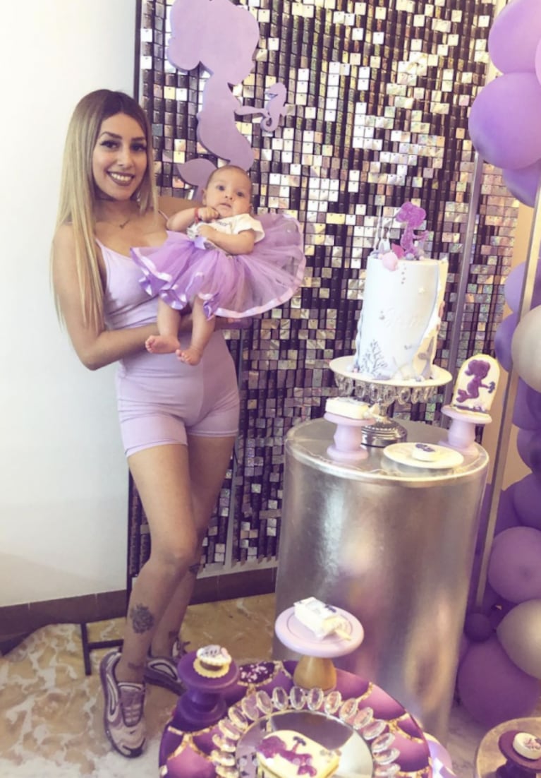 Tamara Báez, la novia de L-Gante, celebró con todo los dos meses de su beba Jamaica