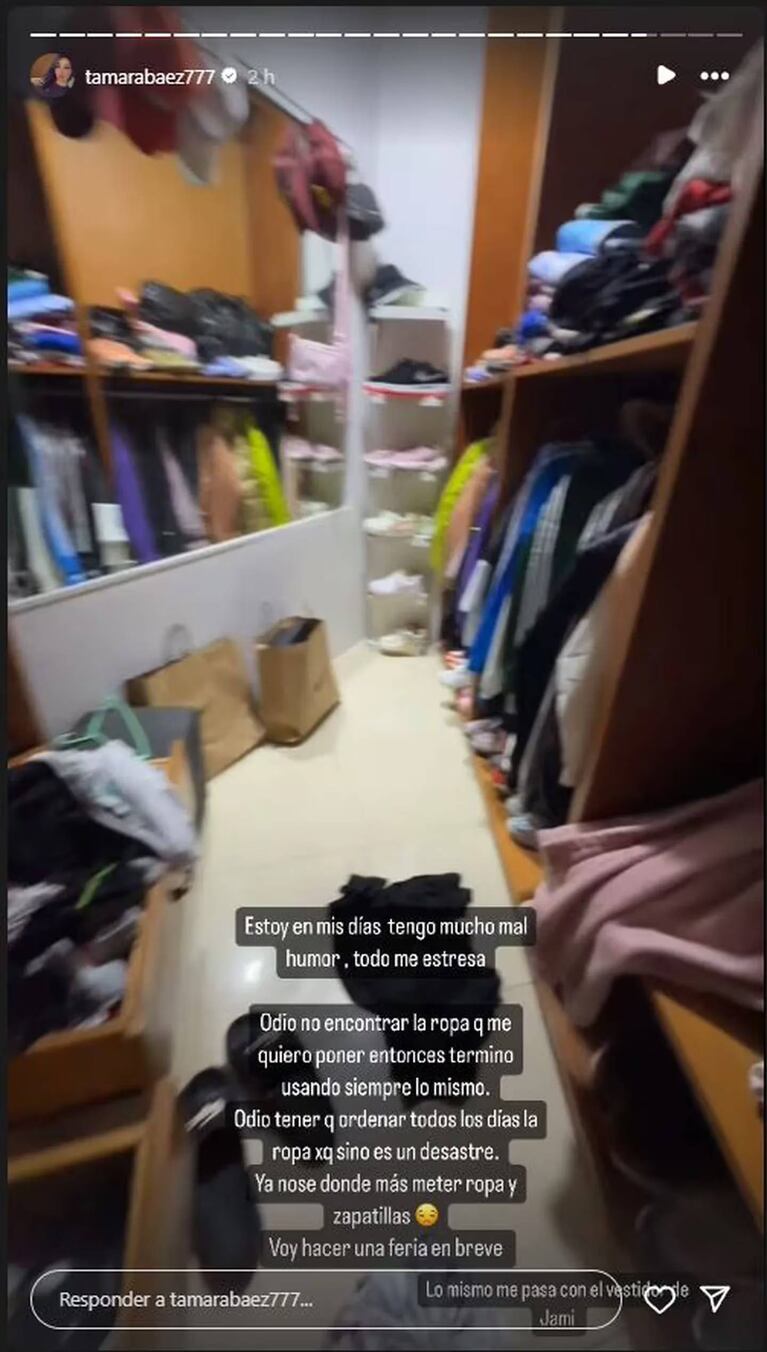 Tamara Báez reaccionó cuando le pidieron que dejara de comprar compulsivamente. Foto: Instagram