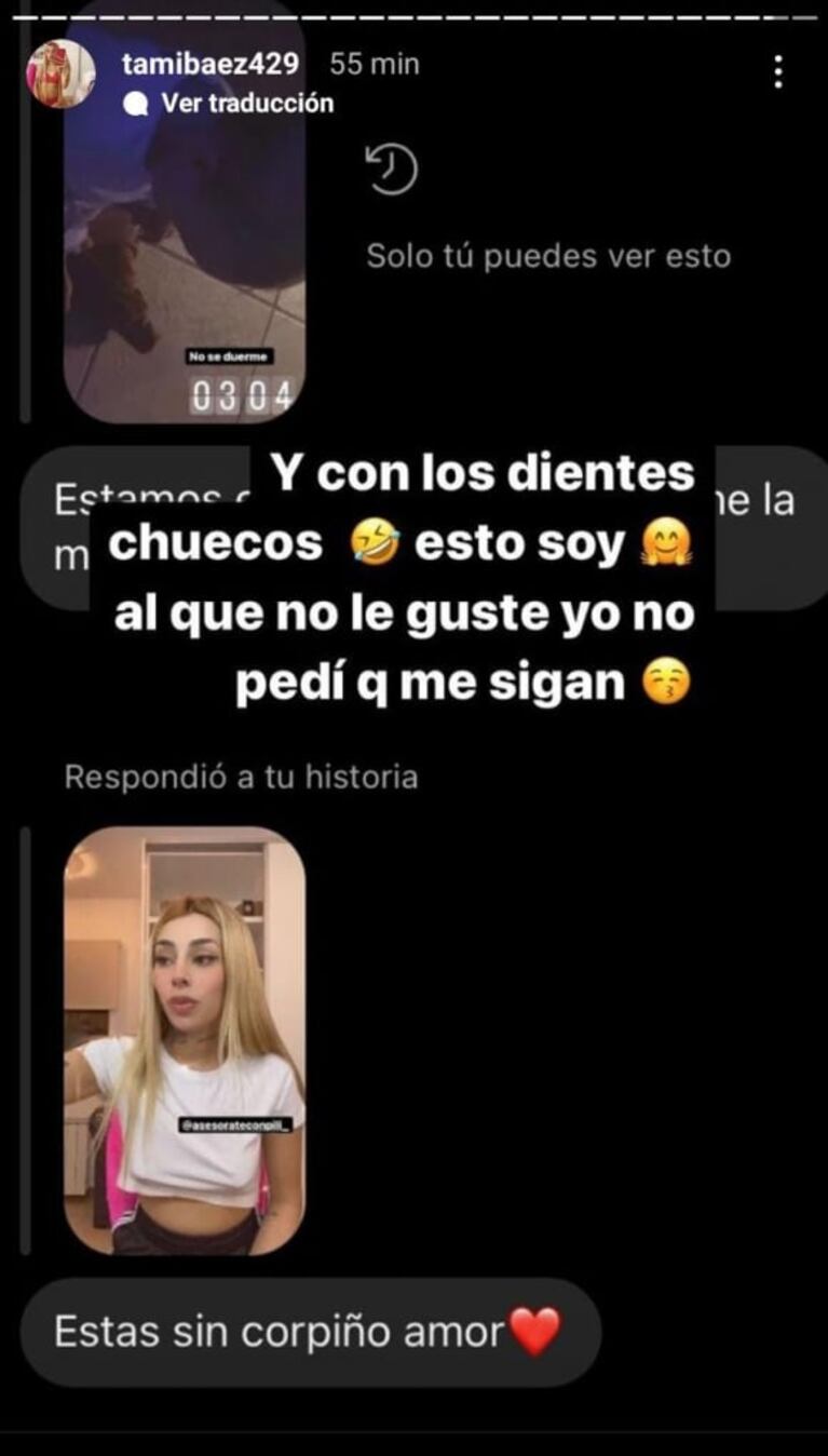 Tamara Báez salió al cruce de quienes la critican por no usar corpiño: "Esto soy"