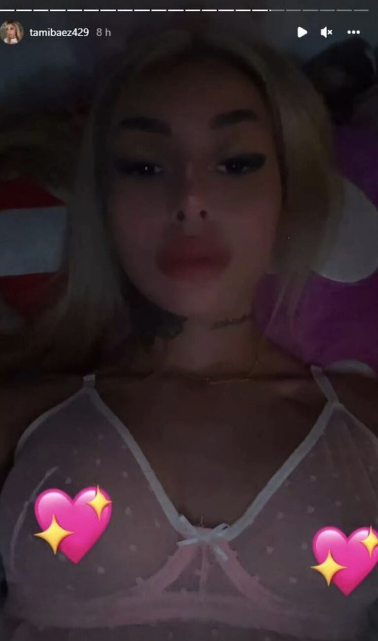 Tamara Báez se mostró muy sensual en ropa interior: "A dormir"