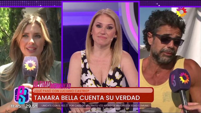 Tamara Bella habló de Luciano Castro en Puro Show (Foto: captura de eltrece).