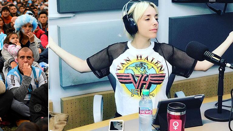Tamara Pettinato aseguró que no vio el partido de Argentina. (Foto: AFP e Instagram)