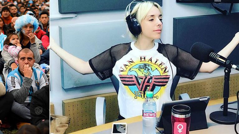 Tamara Pettinato aseguró que no vio el partido de Argentina. (Foto: AFP e Instagram)