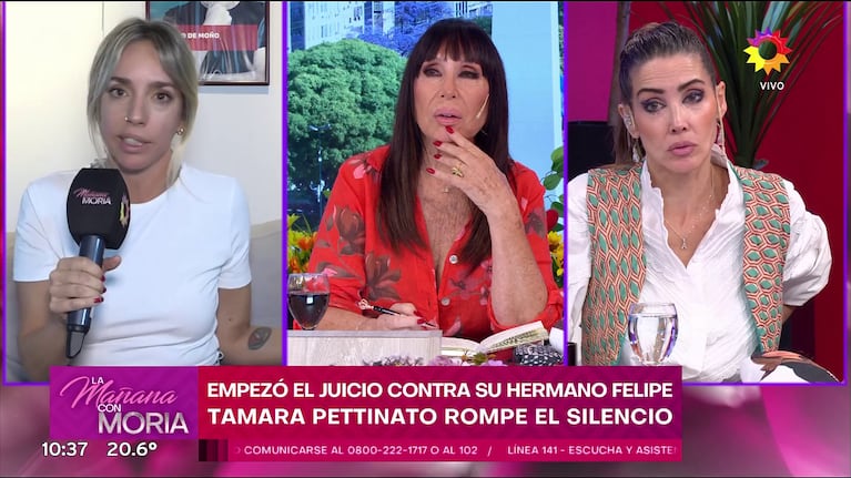 Tamara Pettinato discutió En La Mañana con Moria.
