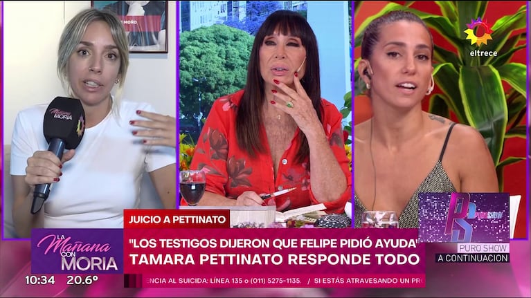 Tamara Pettinato discutió En La Mañana con Moria.