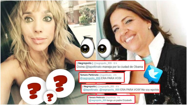 Tamara Pettinato manejó desnuda en forma de protesta (Fotos: Twitter y Web)