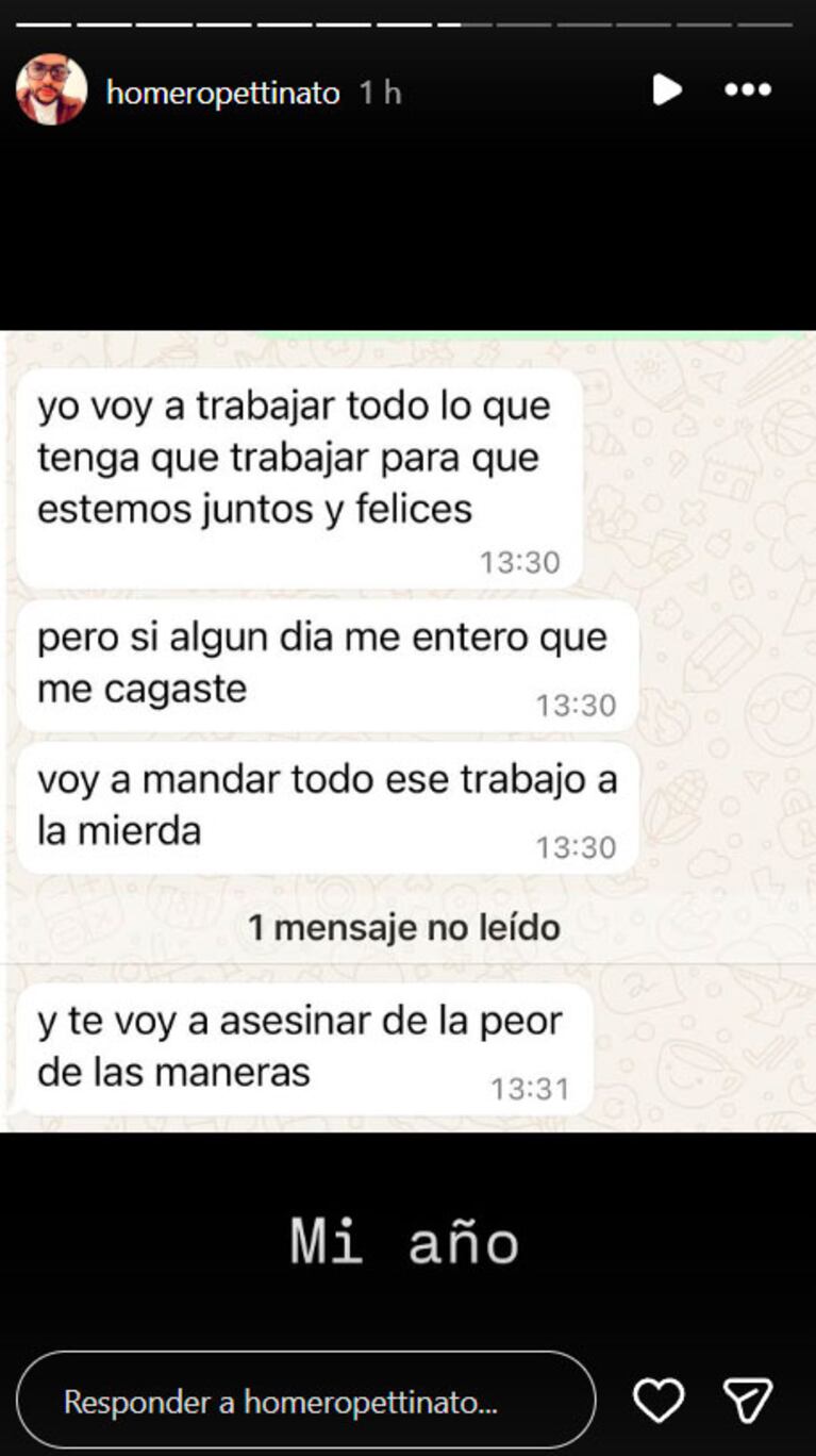 Tamara Pettinato publicó chats privados en medio de la pelea de su hermano Homero y Sofía Gonet