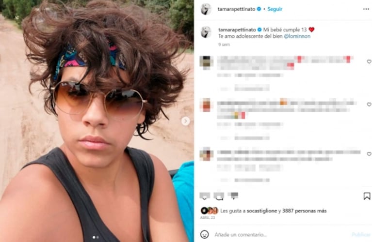 Tamara Pettinato reaccionó en vivo al ser bloqueada por su hijo en WhatsApp